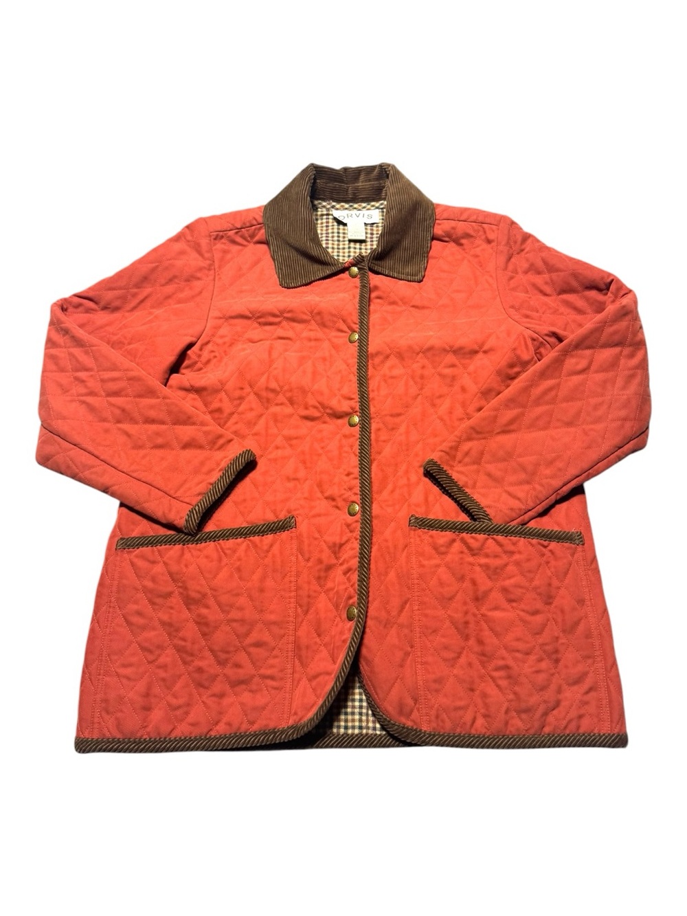 VTG Orvis quilted barn coat
Women’s small Corduroy Trim Chore Jacket Plaid - Picture 6 of 11